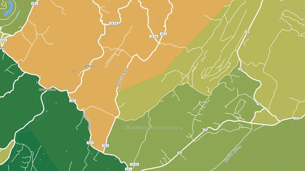 25444, WV block-group voter-turnout map