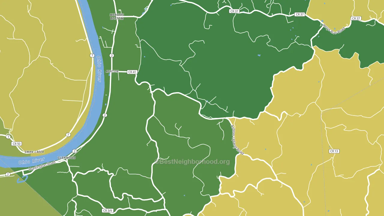 25503, WV block-group voter-turnout map