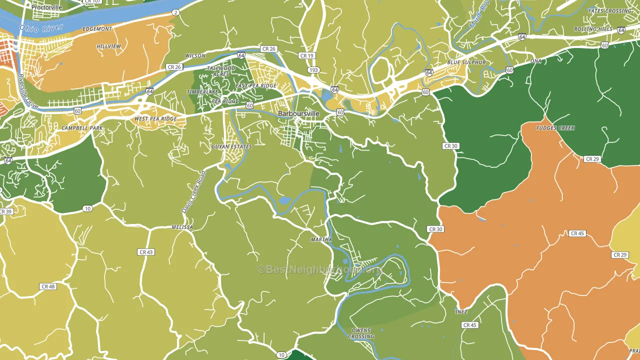 25504, WV block-group voter-turnout map