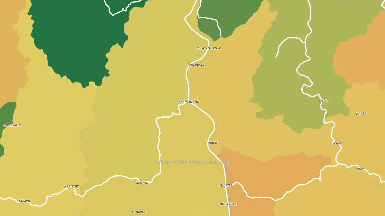 25506, WV block-group voter-turnout map
