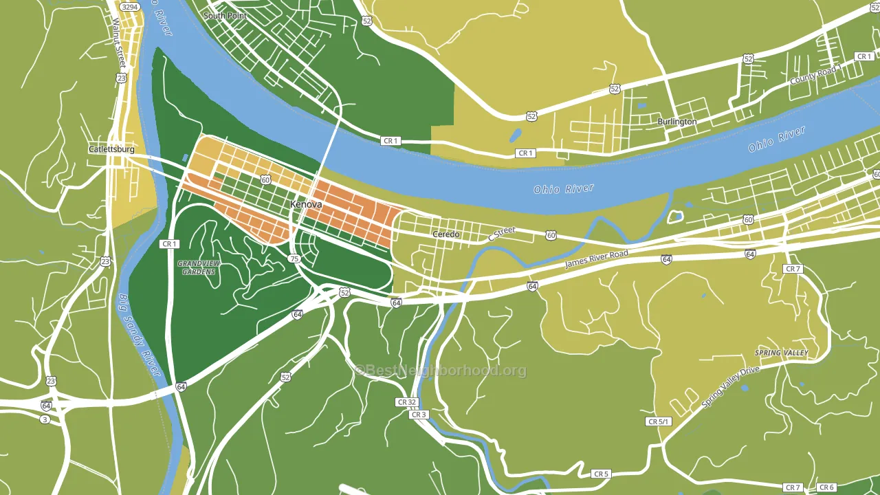 25507, WV block-group voter-turnout map