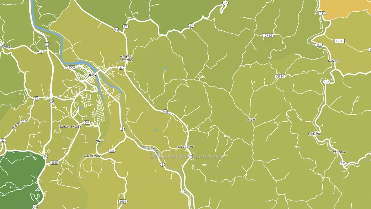 25514, WV block-group voter-turnout map