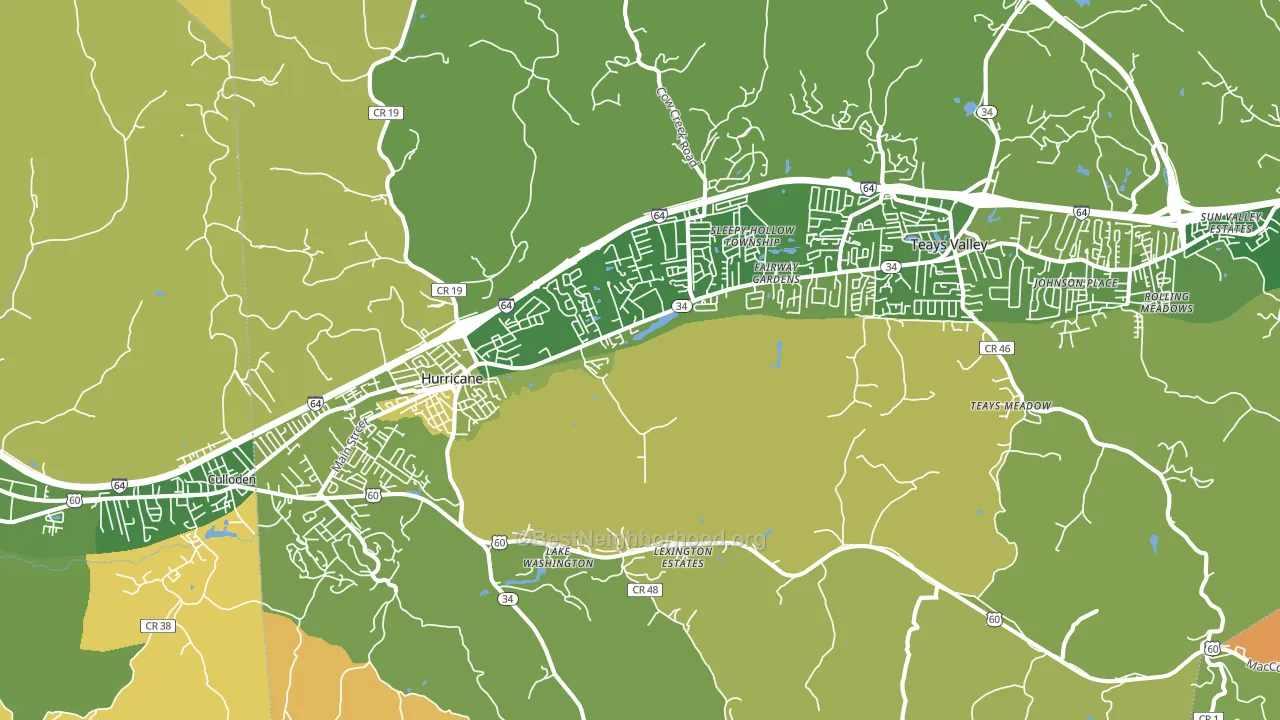 25526, WV block-group voter-turnout map