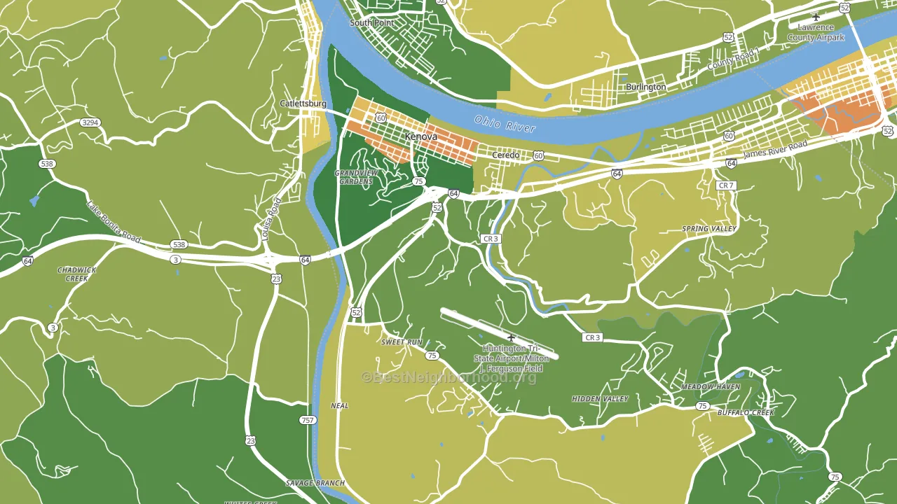 25530, WV block-group voter-turnout map