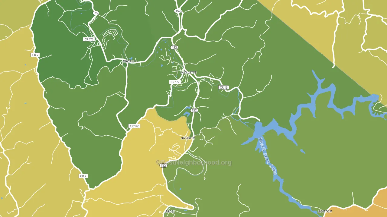 25535, WV block-group voter-turnout map