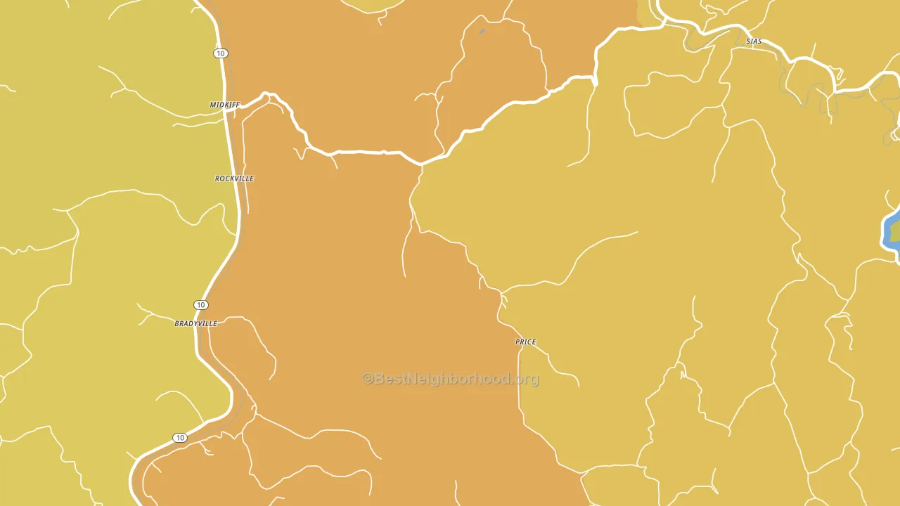 25540, WV block-group voter-turnout map