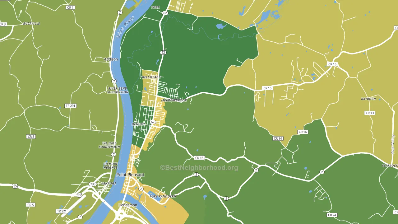 25550, WV block-group voter-turnout map