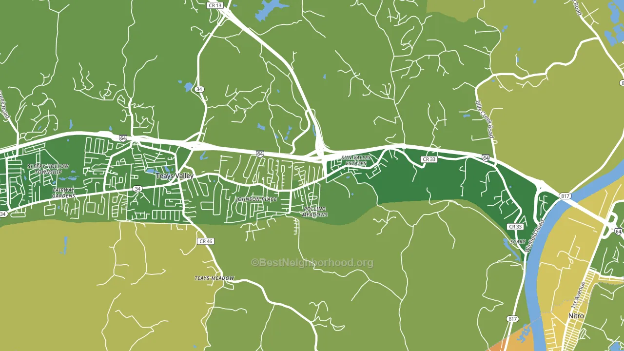 25560, WV block-group voter-turnout map