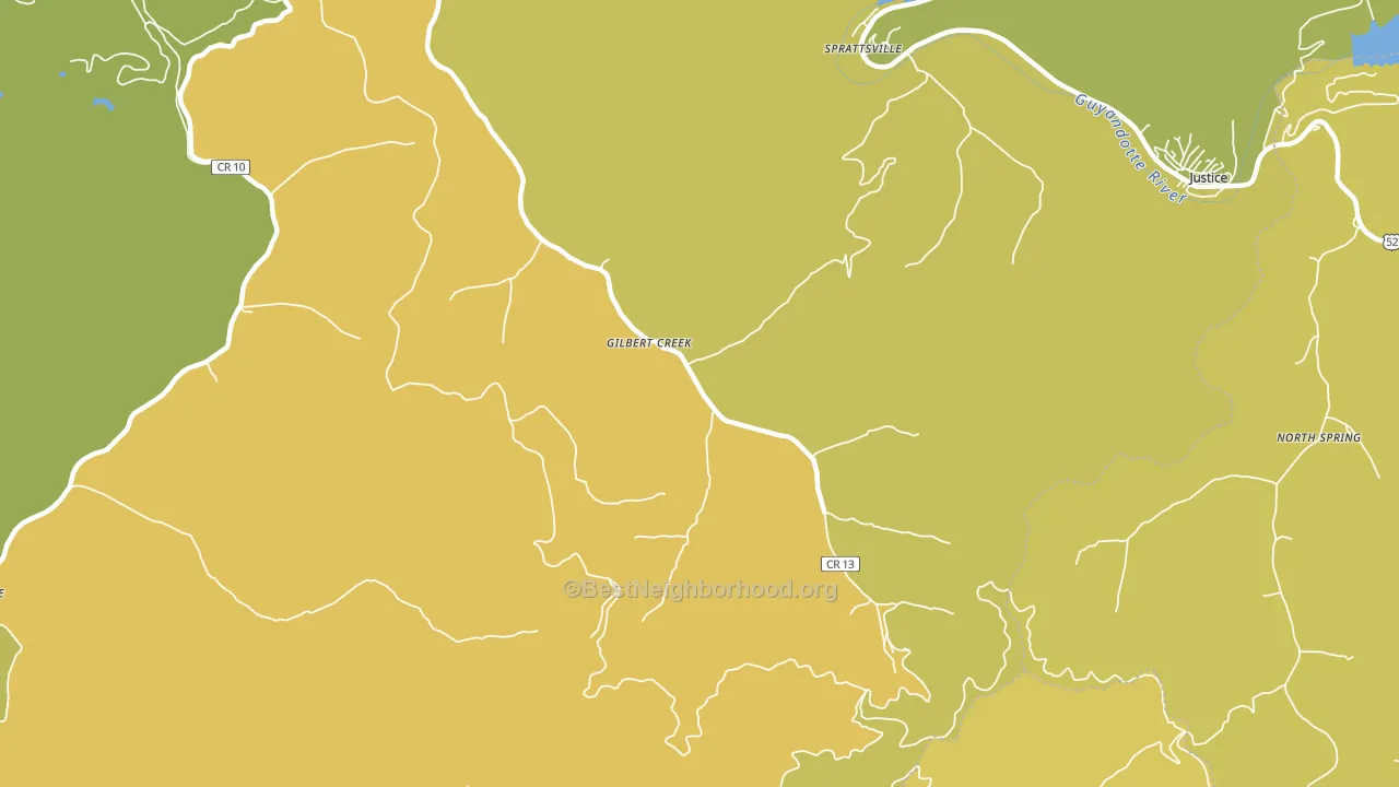 25608, WV block-group voter-turnout map
