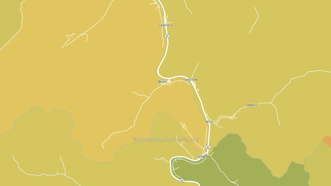 25611, WV block-group voter-turnout map