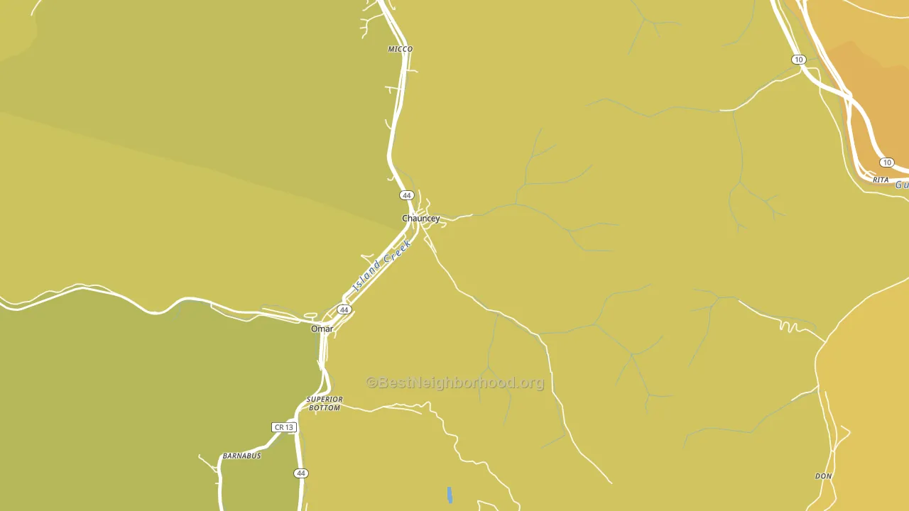 25612, WV block-group voter-turnout map