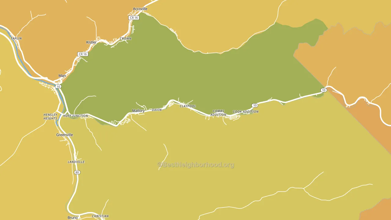 25617, WV block-group voter-turnout map