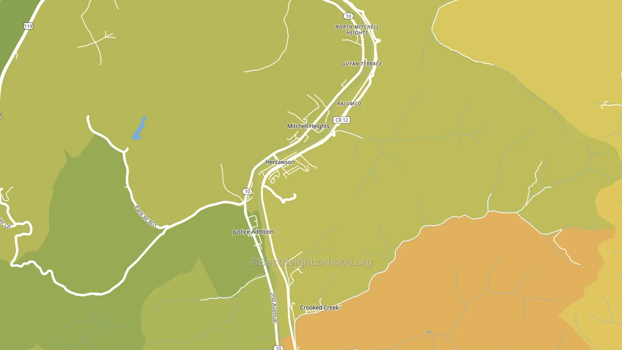 25624, WV block-group voter-turnout map