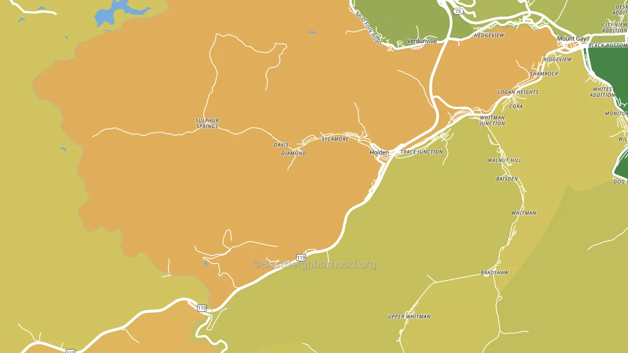 25625, WV block-group voter-turnout map