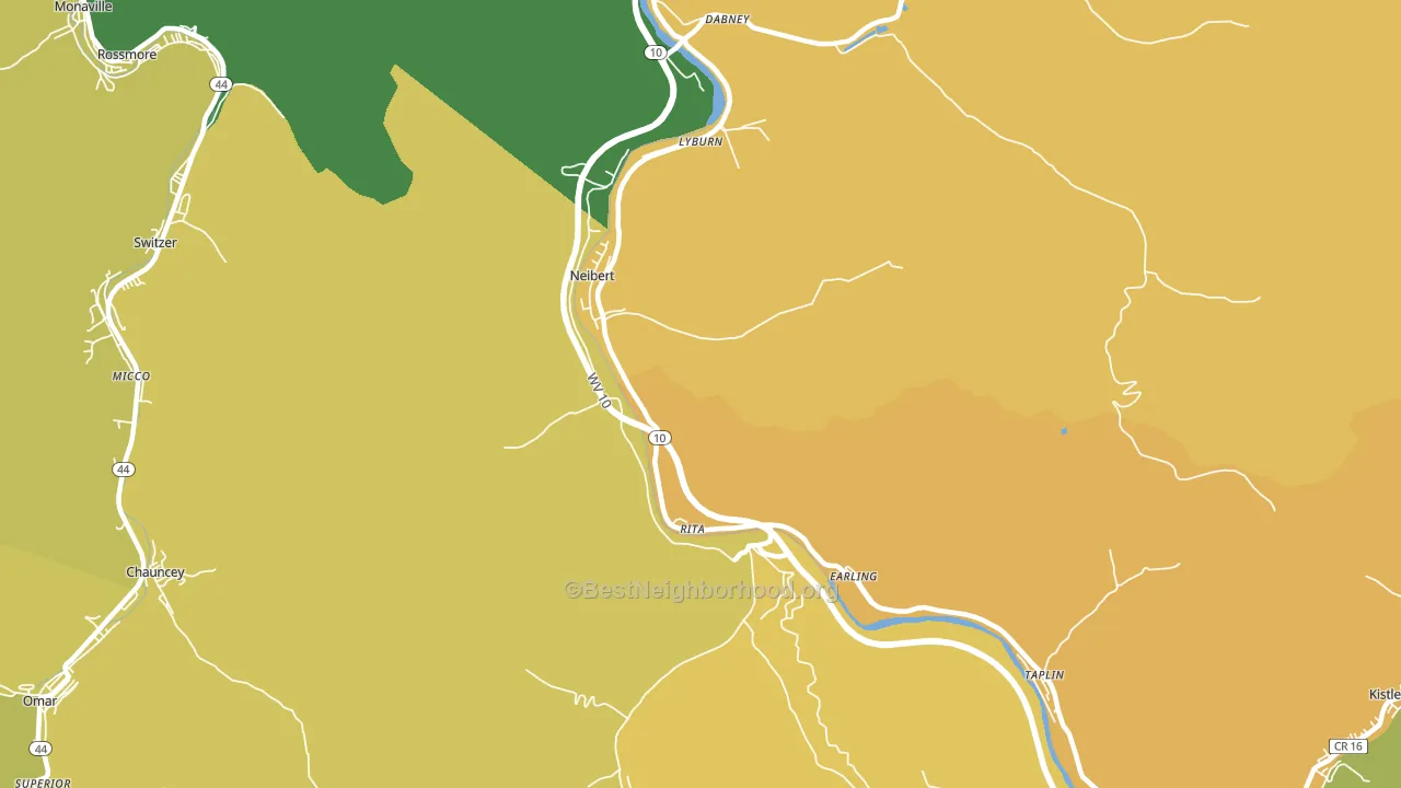 25632, WV block-group voter-turnout map