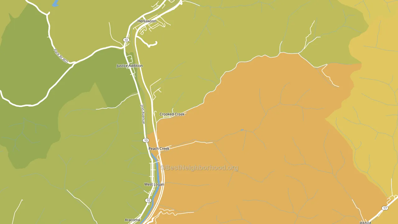 25639, WV block-group voter-turnout map