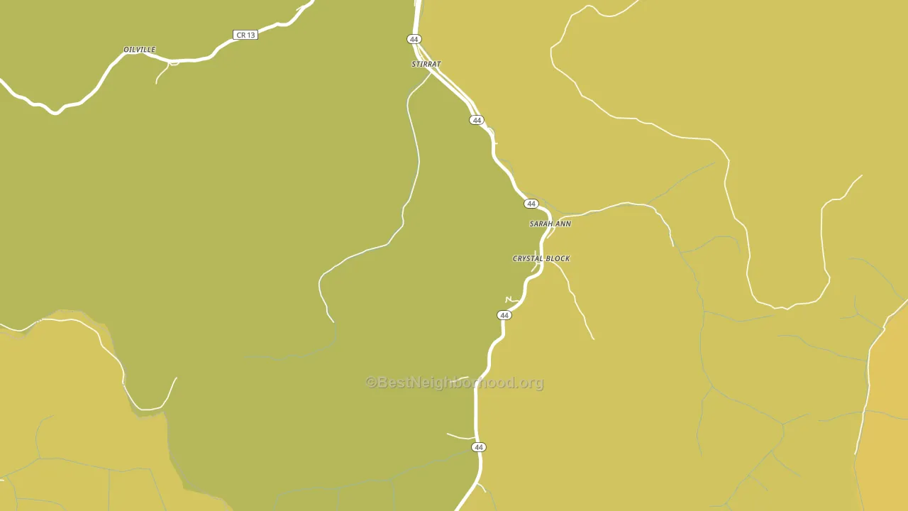 25644, WV block-group voter-turnout map