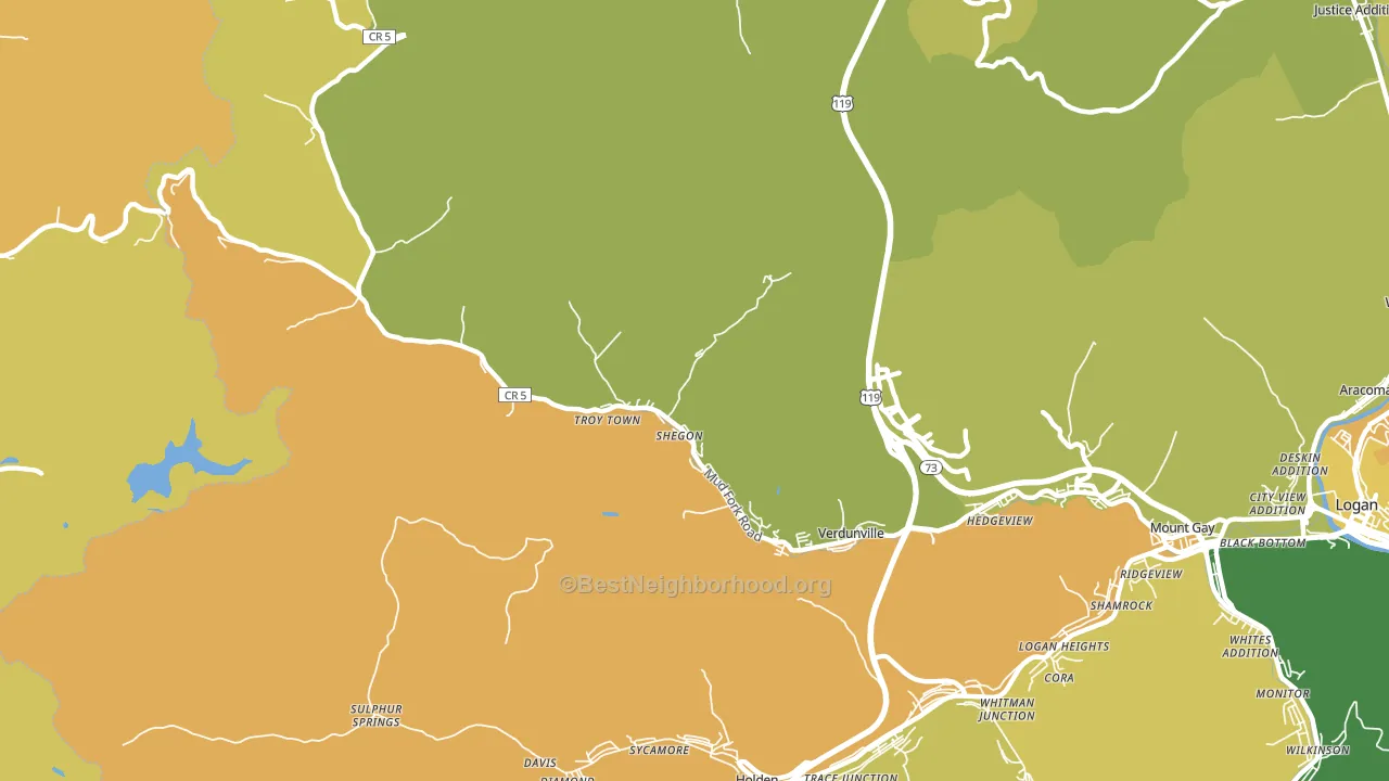 25649, WV block-group voter-turnout map