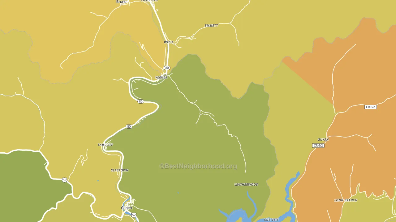 25650, WV block-group voter-turnout map