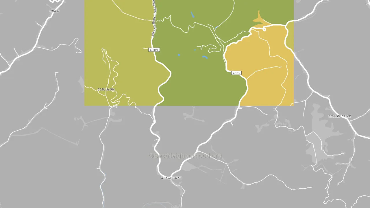 25651, WV block-group voter-turnout map