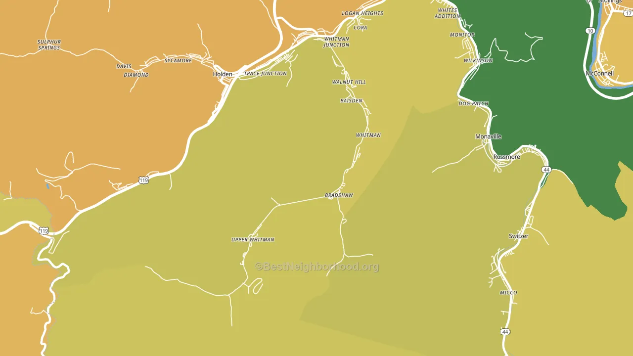 25652, WV block-group voter-turnout map