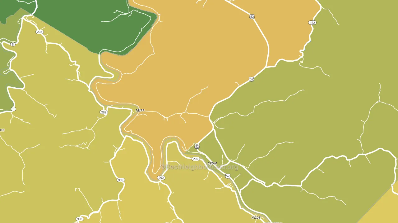 25669, WV block-group voter-turnout map