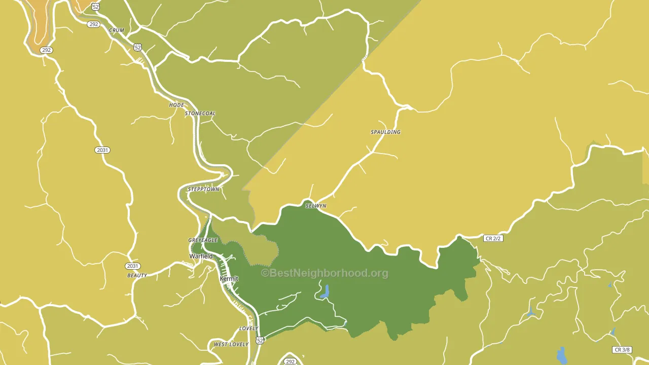 25674, WV block-group voter-turnout map