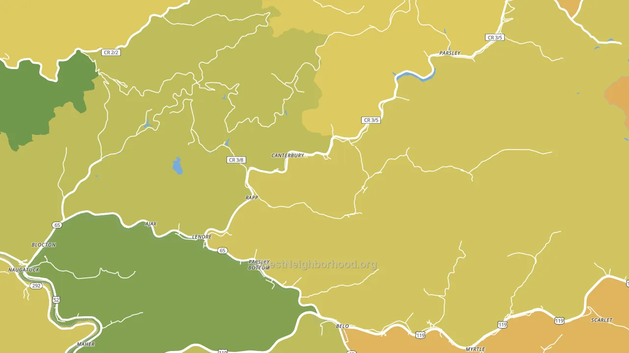 25676, WV block-group voter-turnout map