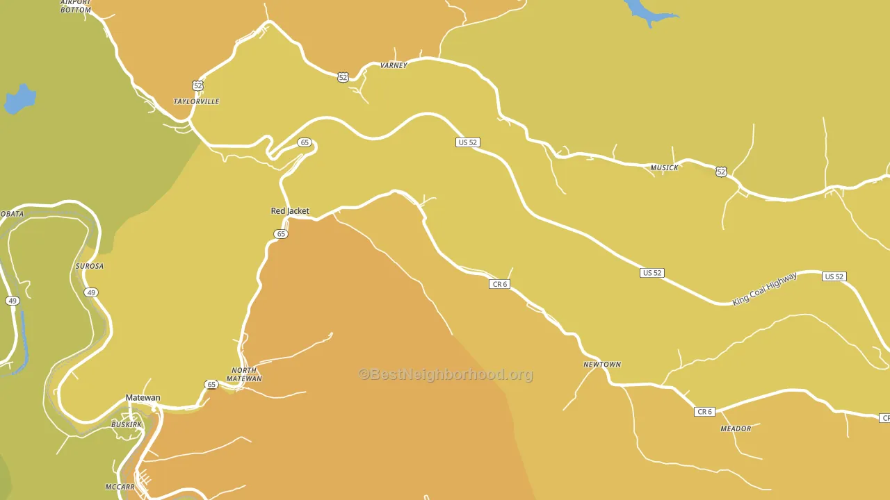 25692, WV block-group voter-turnout map