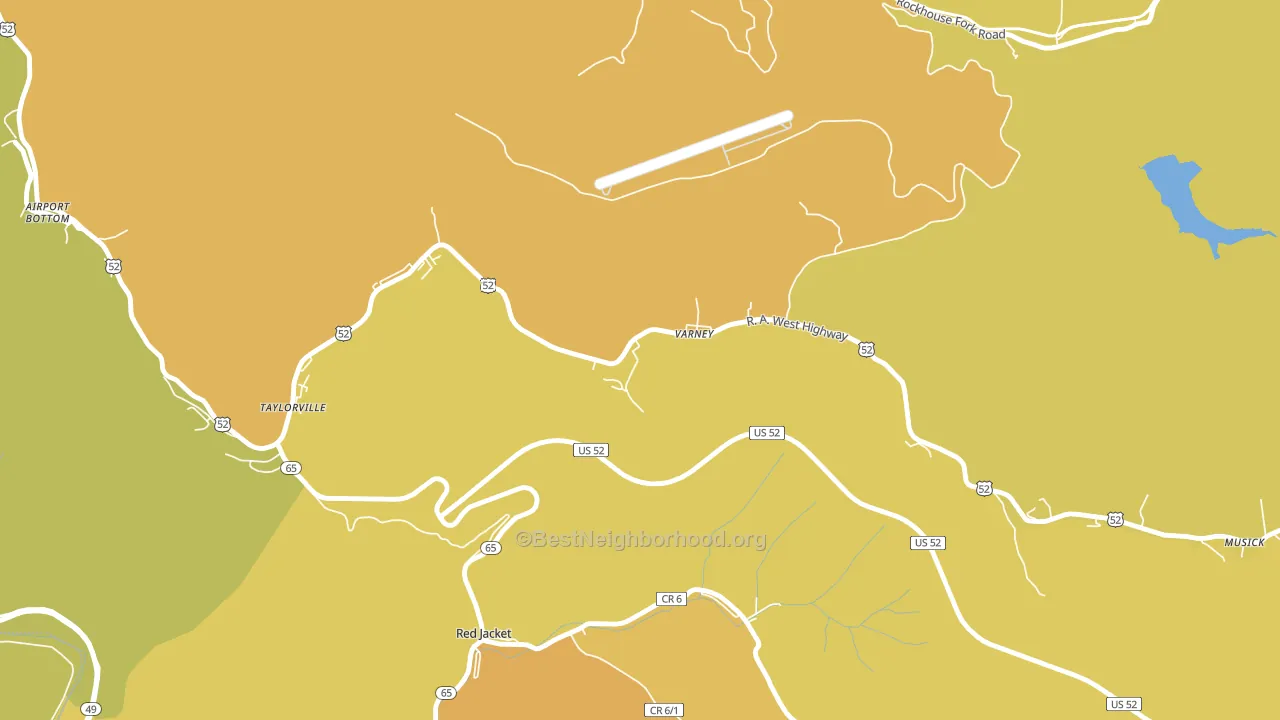 25696, WV block-group voter-turnout map