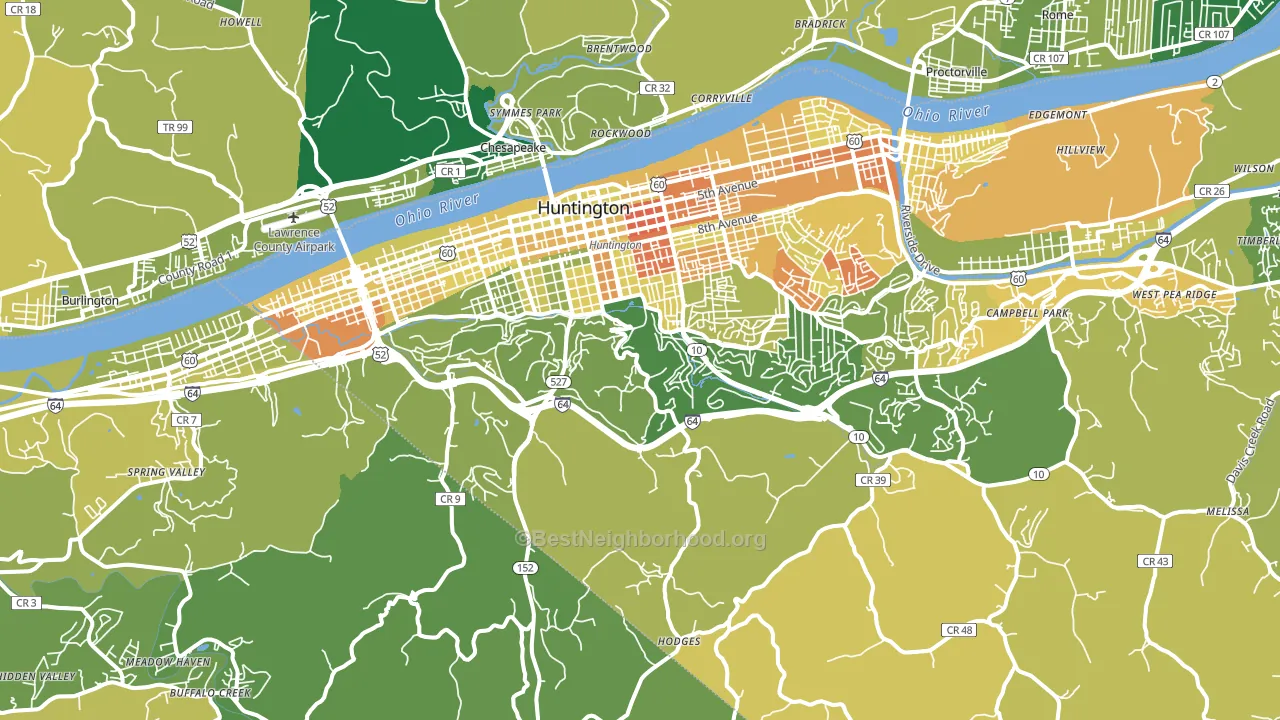25701, WV block-group voter-turnout map