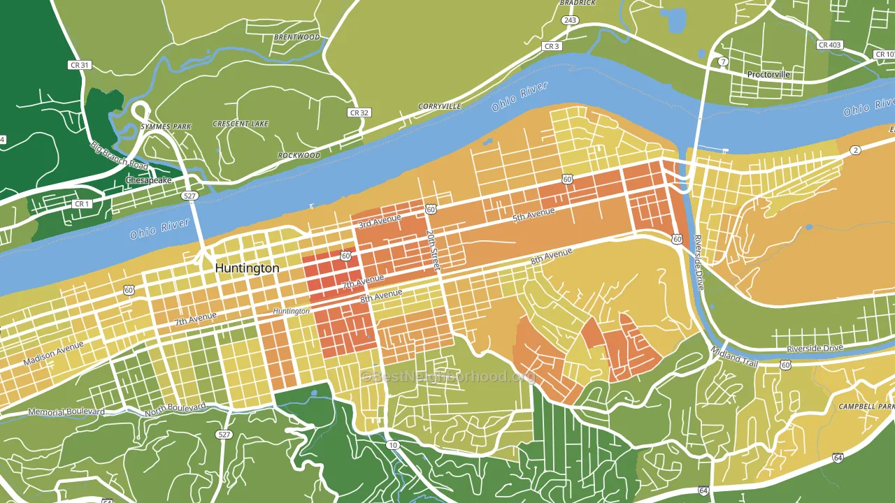 25703, WV block-group voter-turnout map