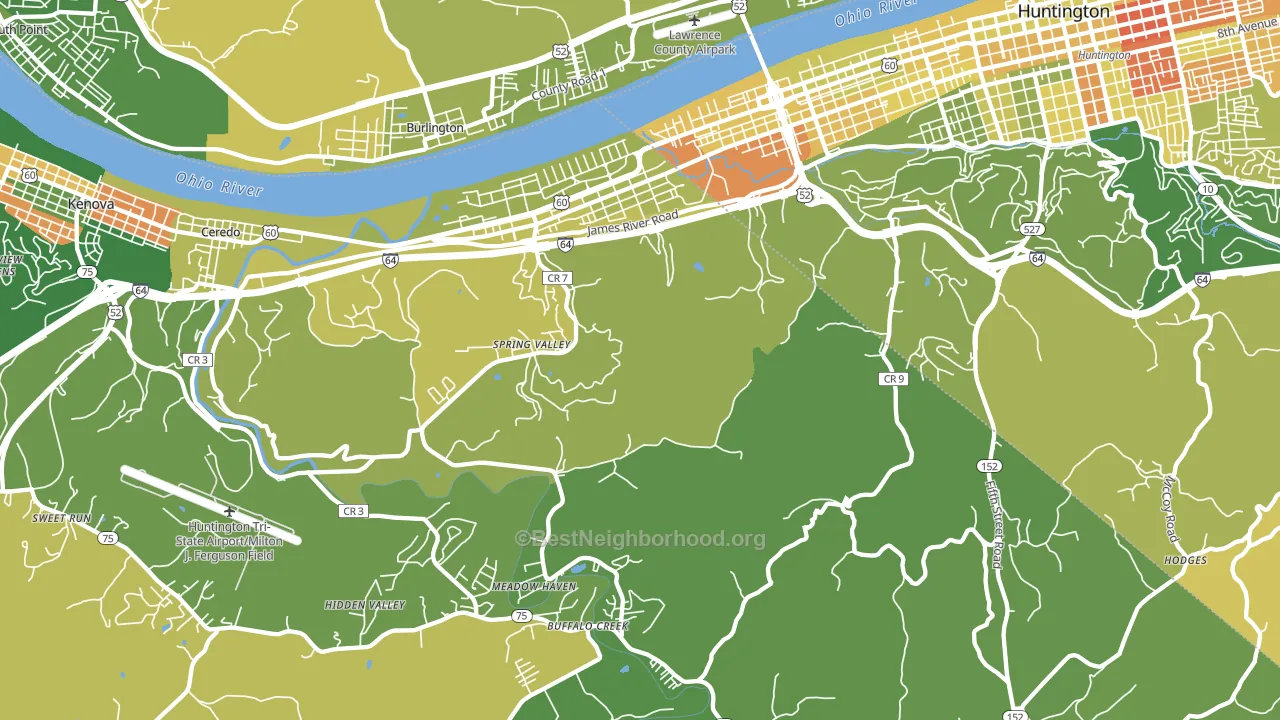 25704, WV block-group voter-turnout map
