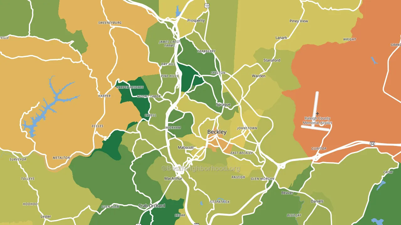 25801, WV block-group voter-turnout map