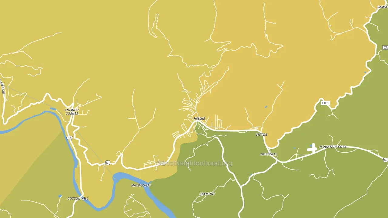 25812, WV block-group voter-turnout map