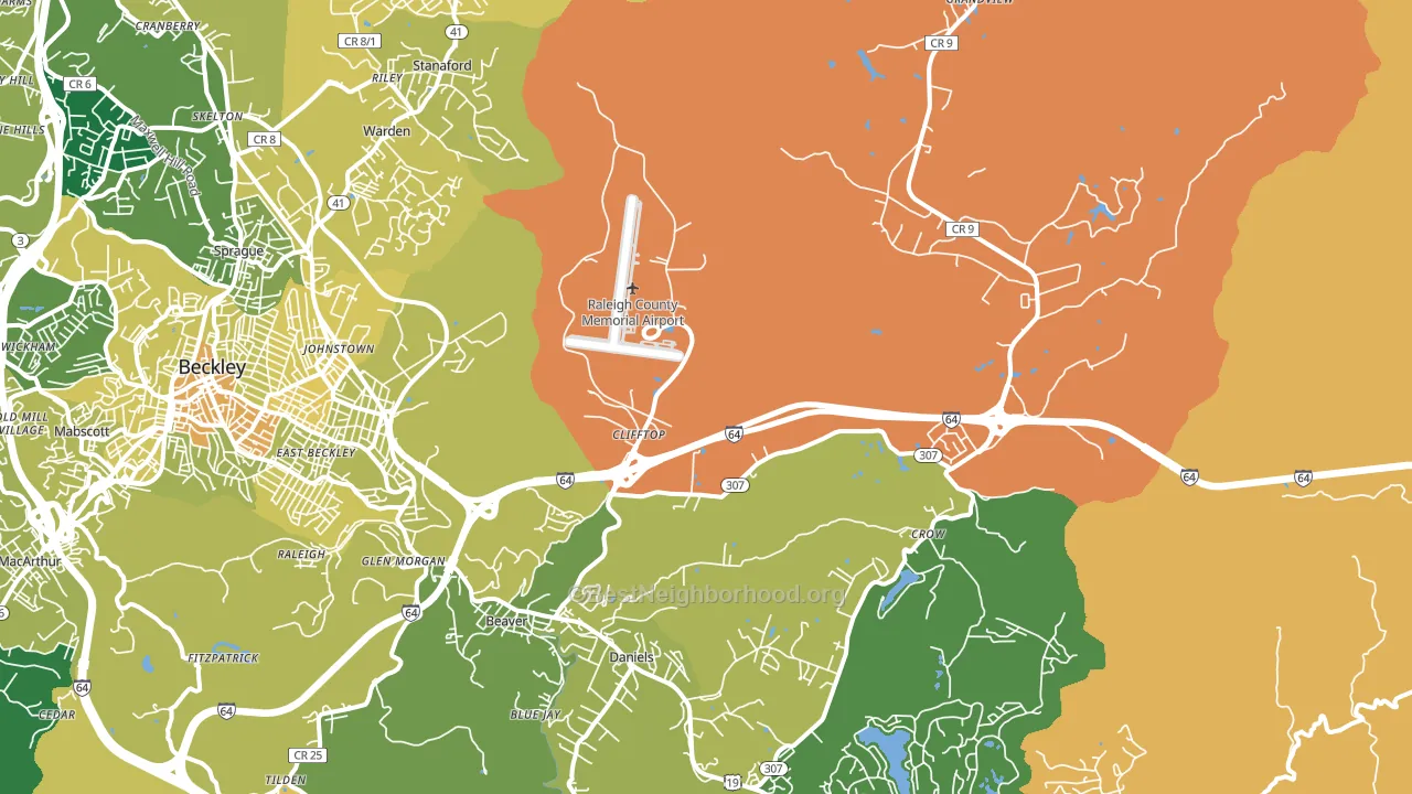 25813, WV block-group voter-turnout map