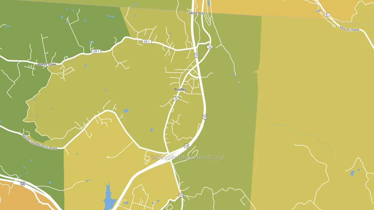 25818, WV block-group voter-turnout map