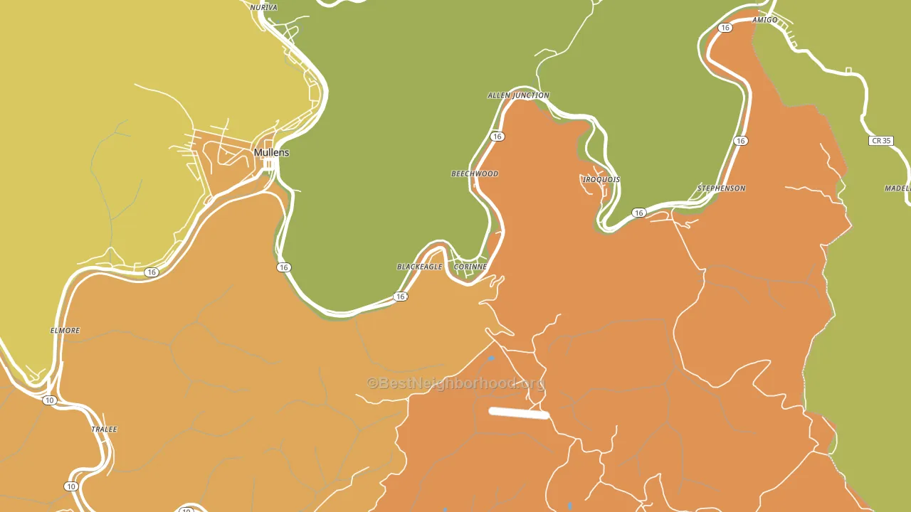 25826, WV block-group voter-turnout map