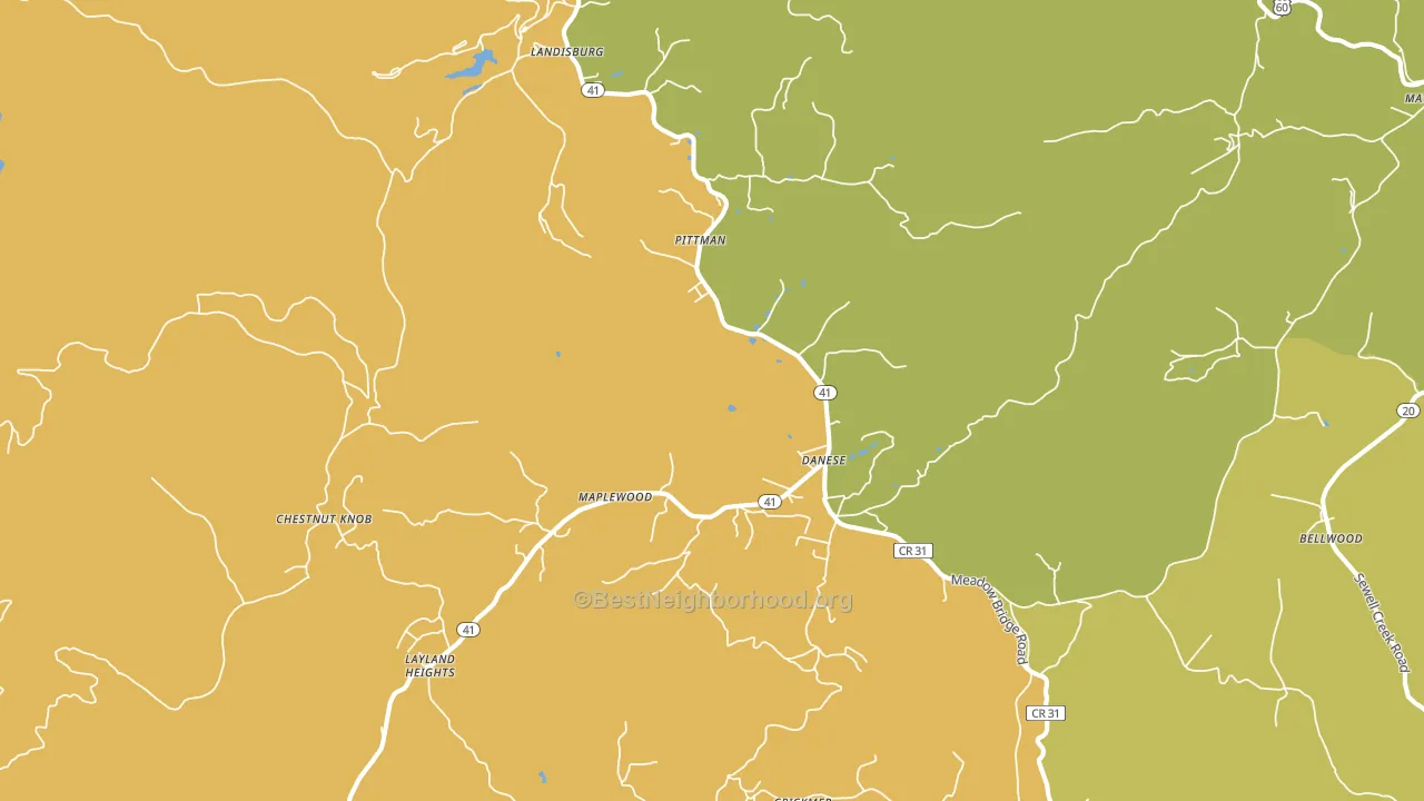 25831, WV block-group voter-turnout map