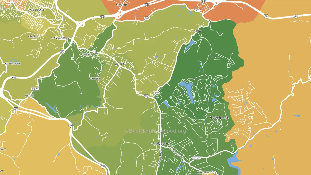 25832, WV block-group voter-turnout map