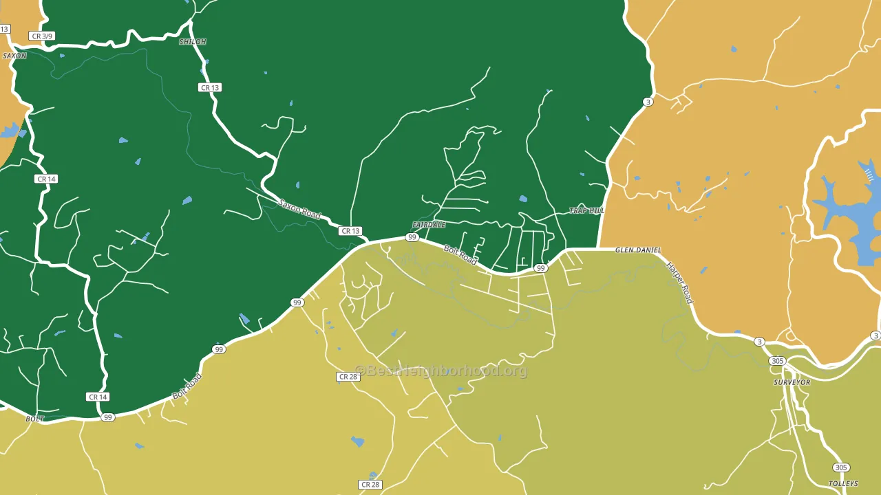 25839, WV block-group voter-turnout map