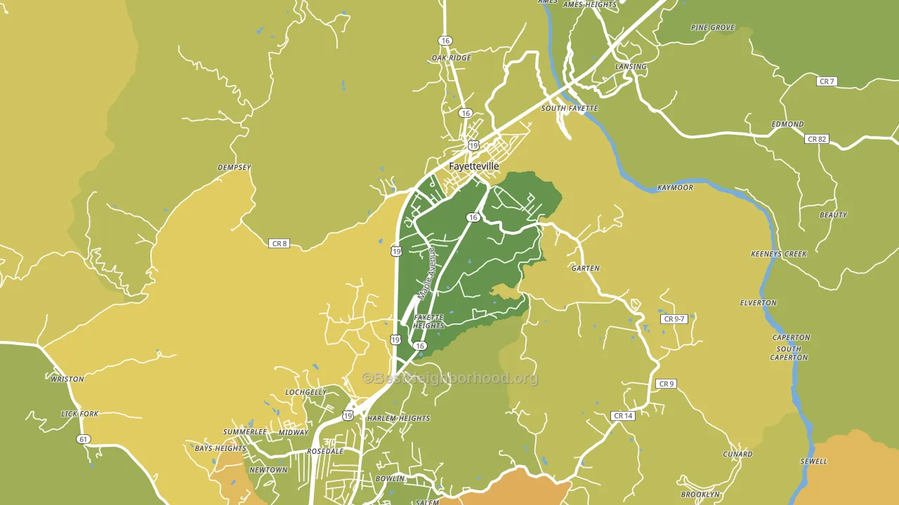 25840, WV block-group voter-turnout map
