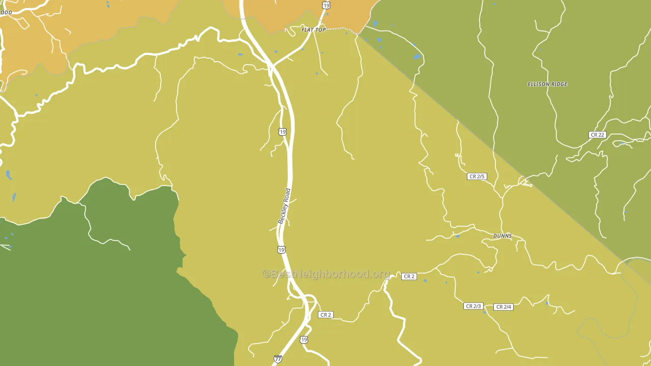 25841, WV block-group voter-turnout map