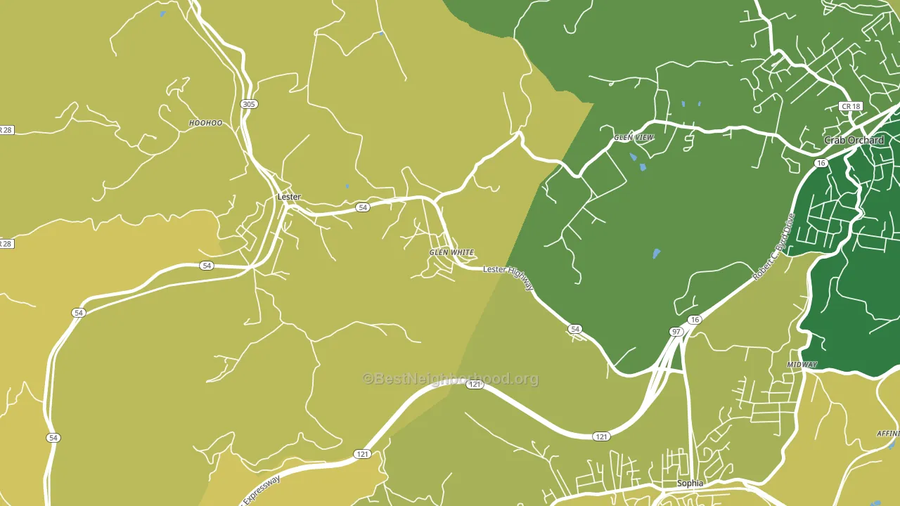 25849, WV block-group voter-turnout map