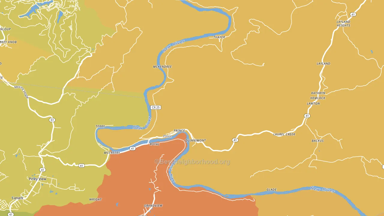 25864, WV block-group voter-turnout map