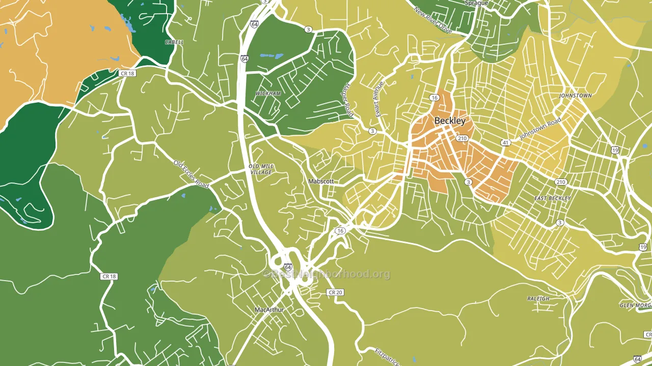 25871, WV block-group voter-turnout map