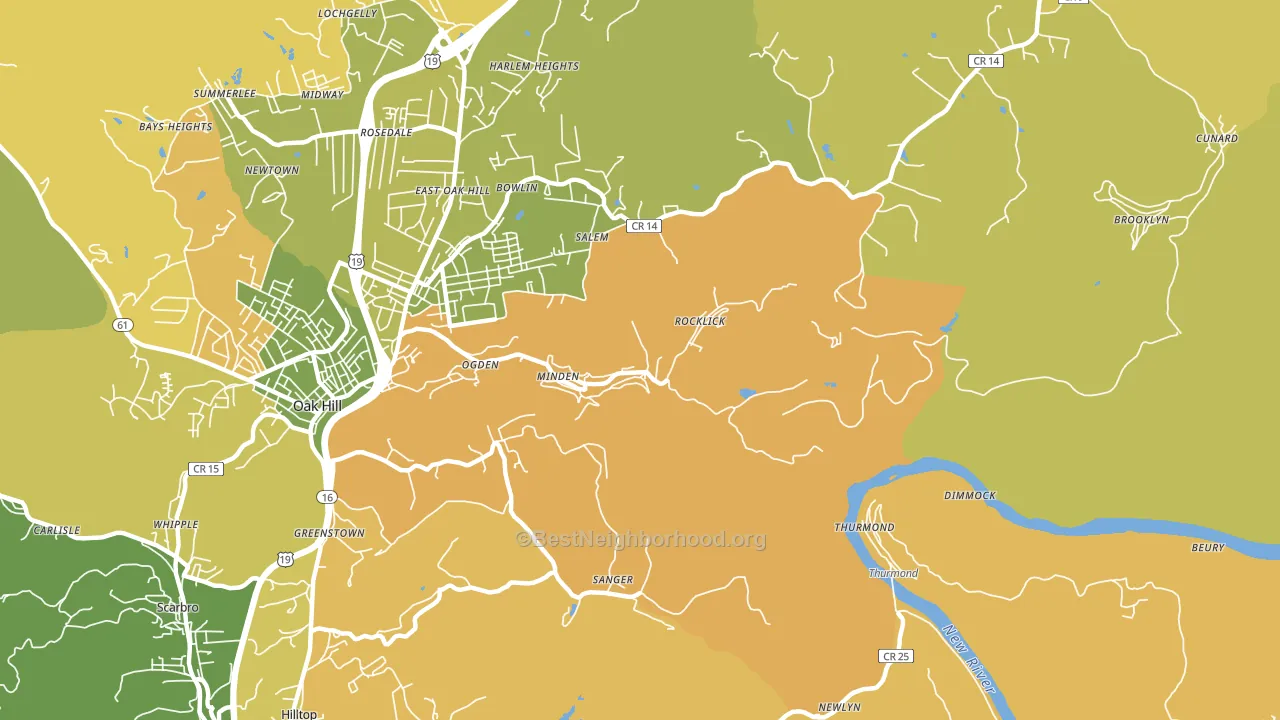 25879, WV block-group voter-turnout map