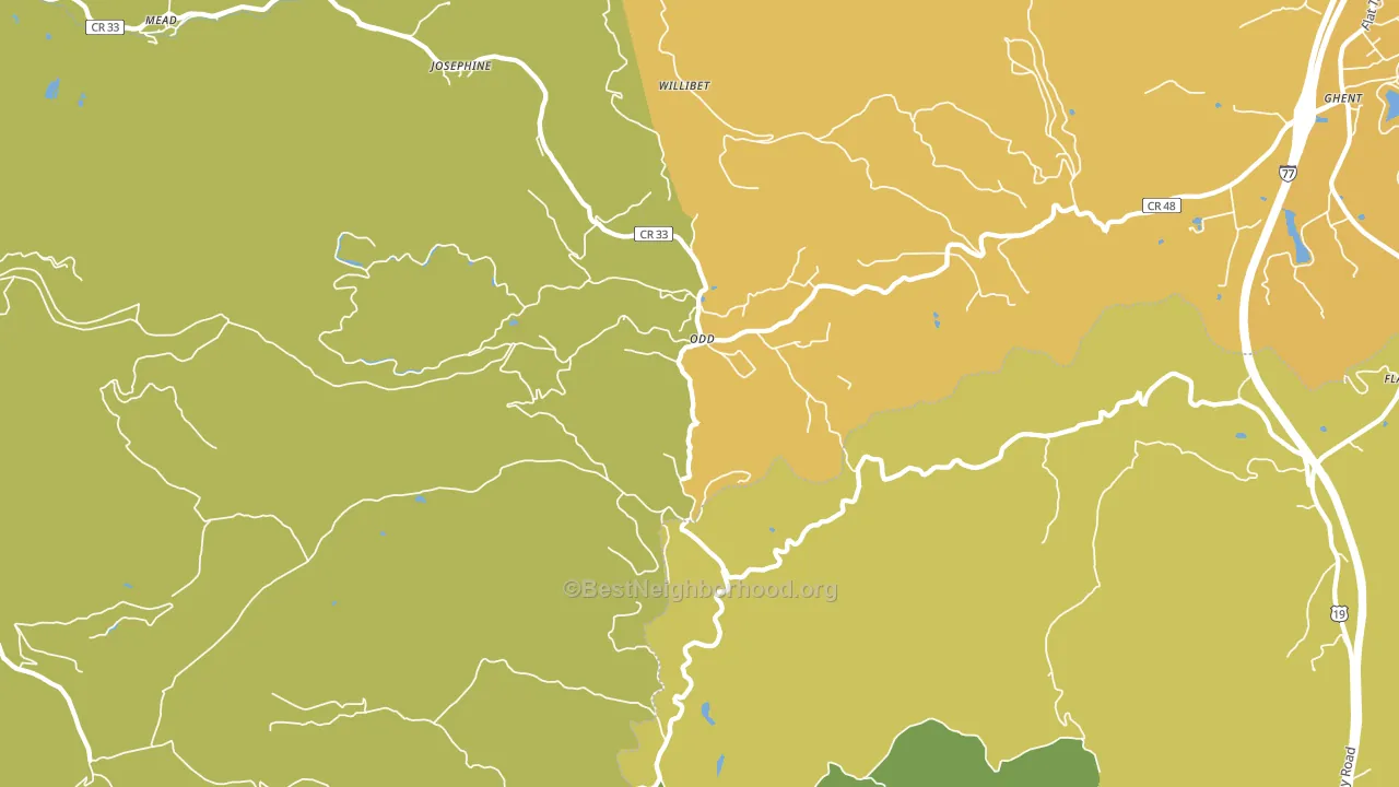 25902, WV block-group voter-turnout map