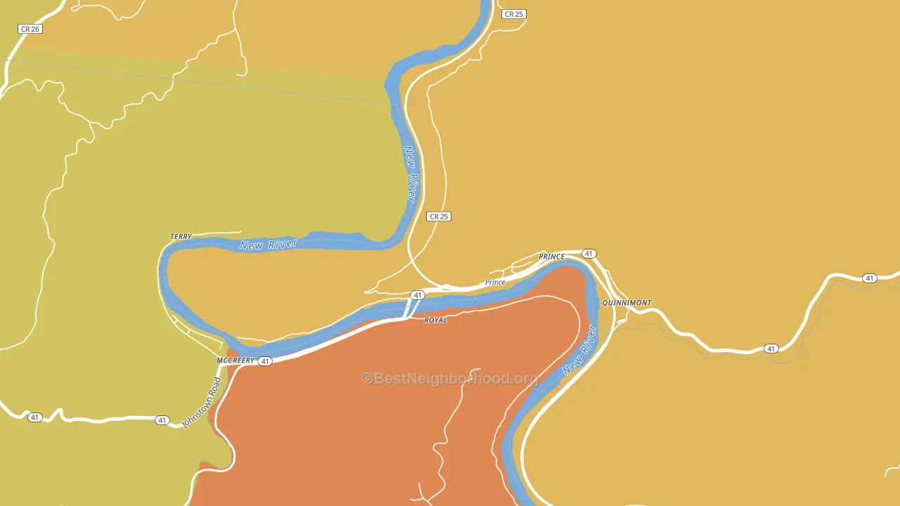 25907, WV block-group voter-turnout map