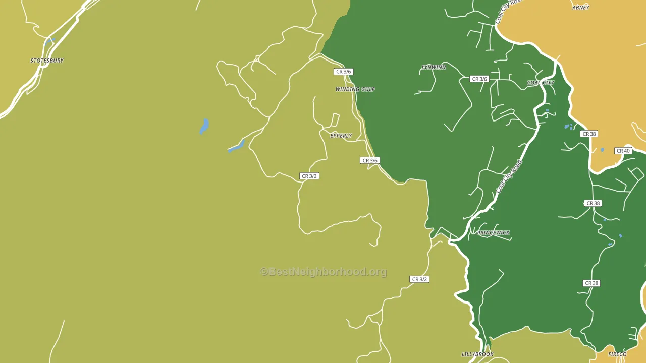 25908, WV block-group voter-turnout map